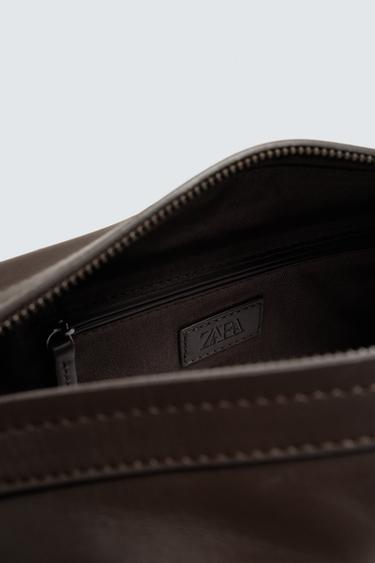 TROUSSE DE TOILETTE EN CUIR - Marron de Zara - Image 3