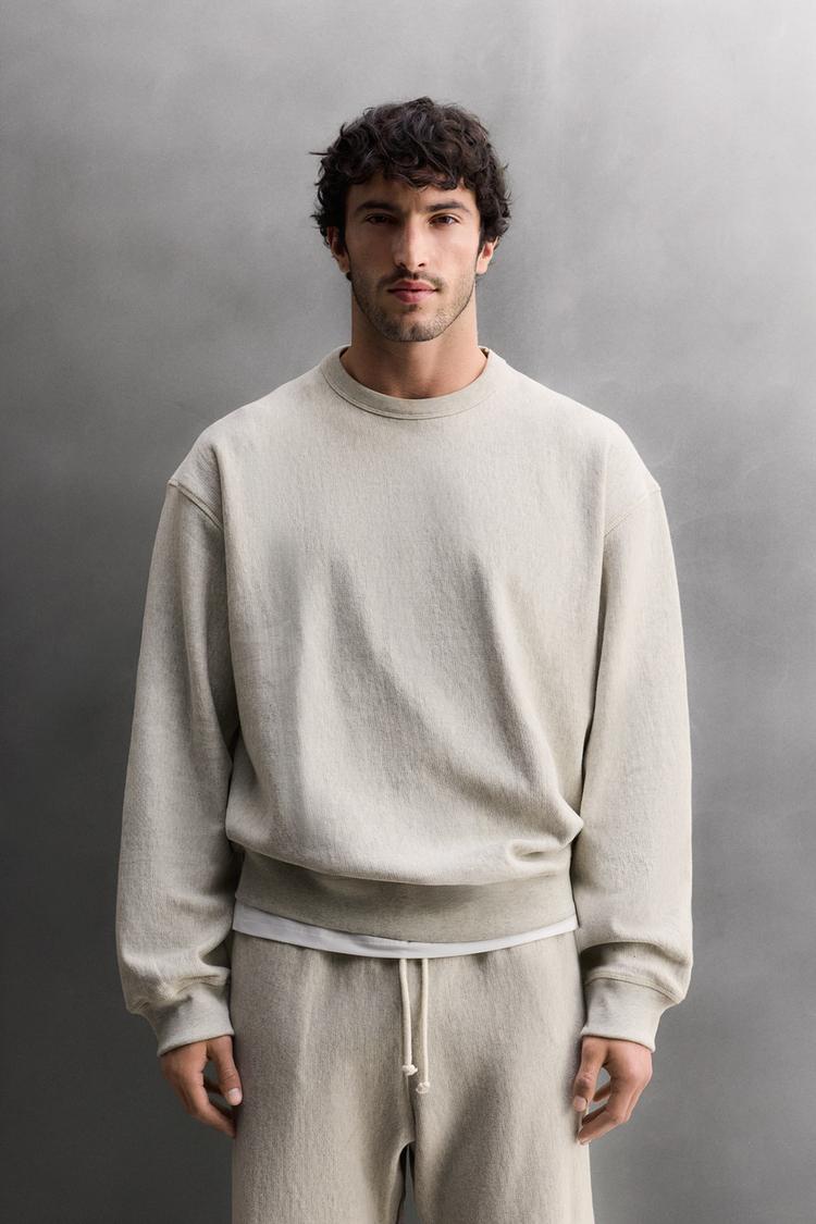 ZARA BASIC TRAINING CREWNECK SWEATSHIRT
