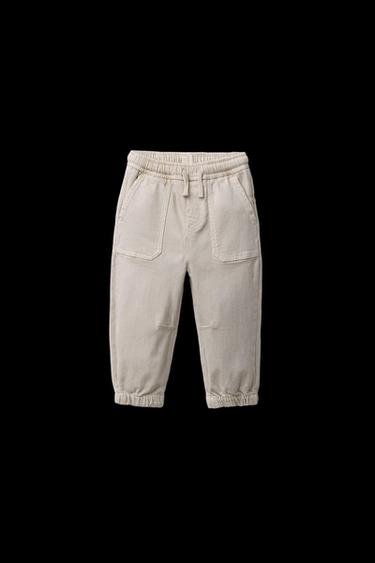 PANTALÓN SARGA CARGO JOGGER - Gris perla de Zara
