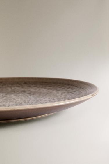 DINNER PLATE WITH RAISED DESIGN - Grey by Zara - Image 3