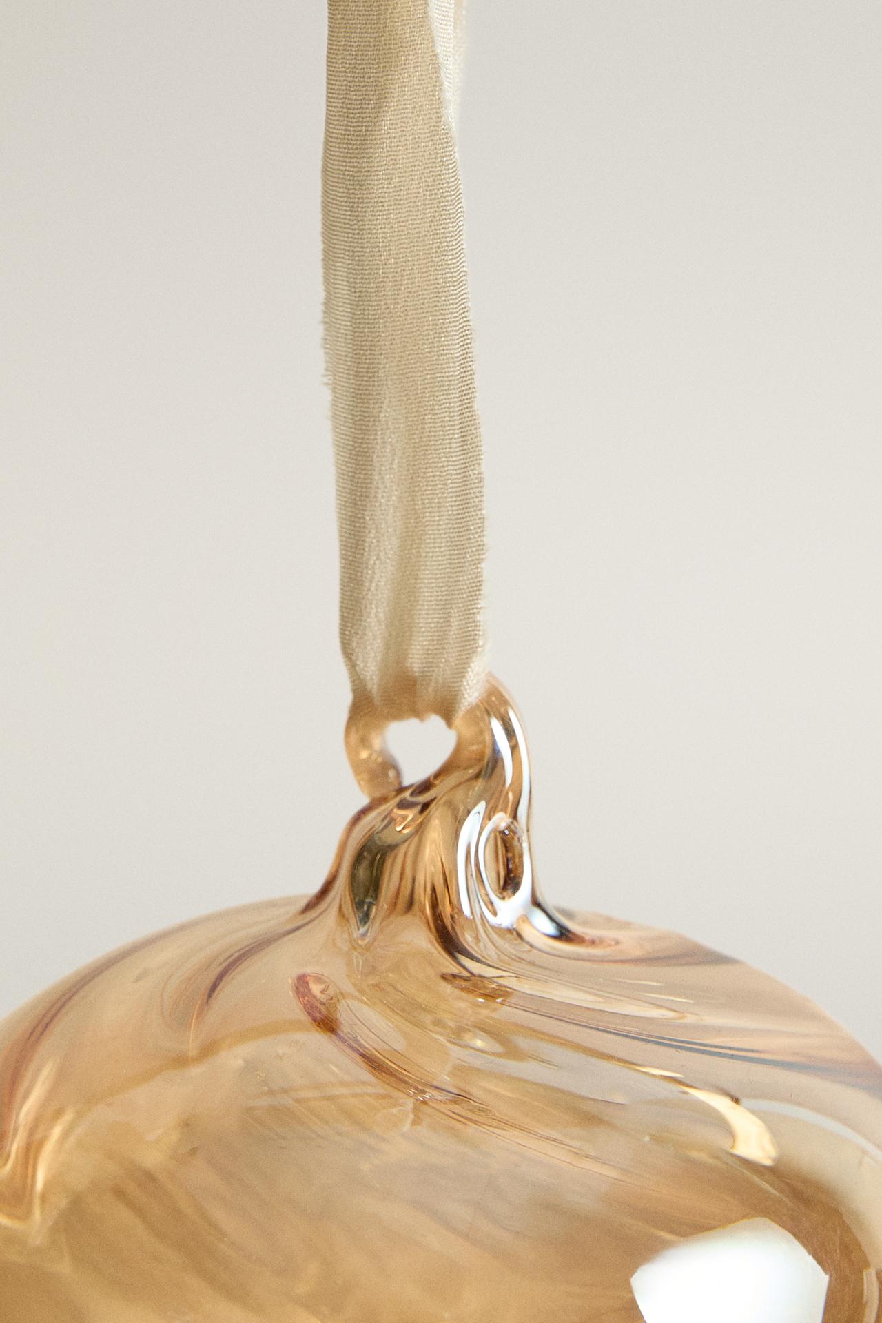 SPIRAL GLASS CHRISTMAS TREE DECORATION — Golden