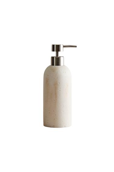 MARBLE-EFFECT SOAP DISPENSER - Beige by Zara