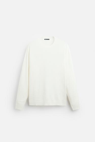 BASIC VISCOSE BLEND SWEATER - Oyster-white by Zara