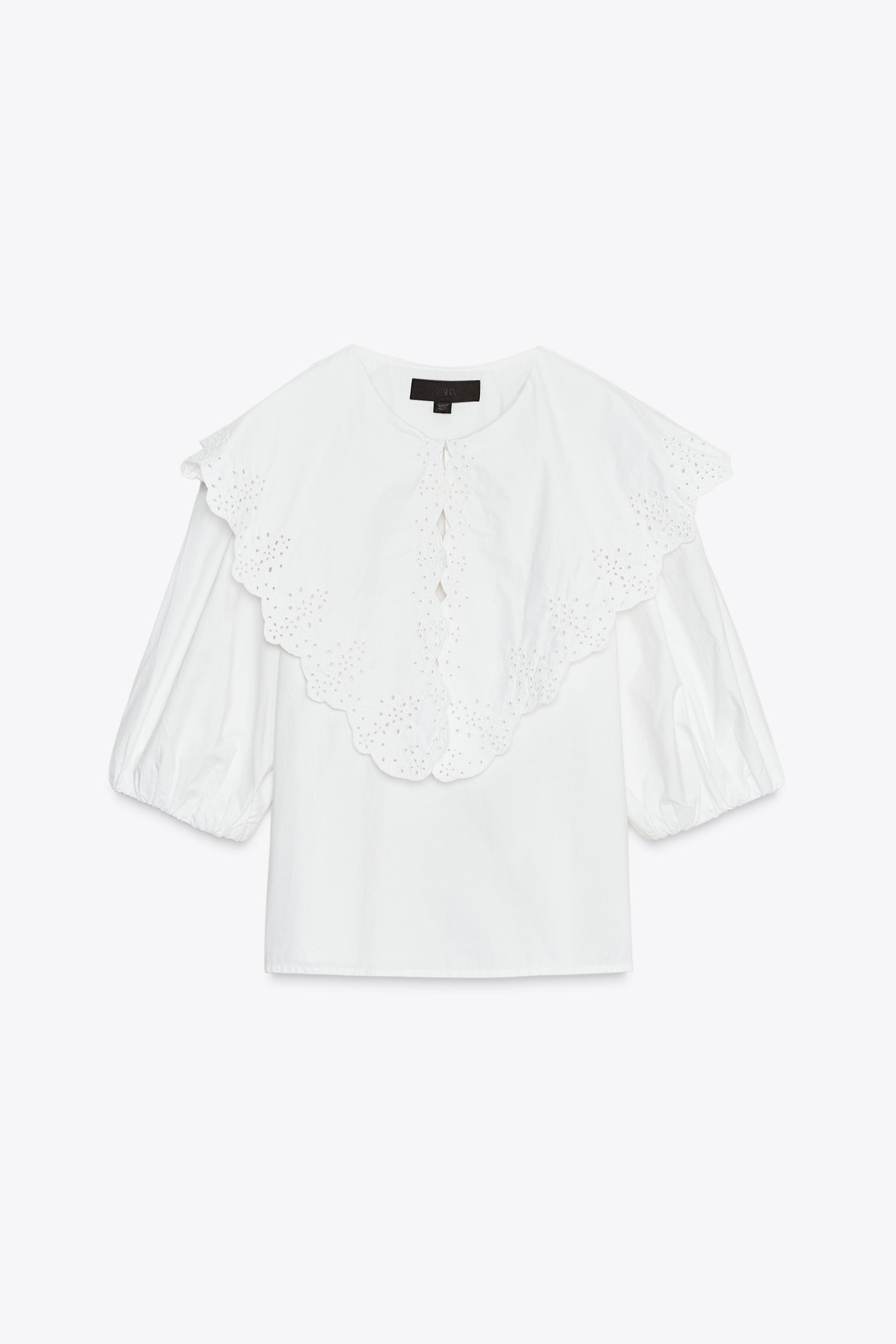 PETER PAN COLLAR POPLIN SHIRT - White | ZARA United States