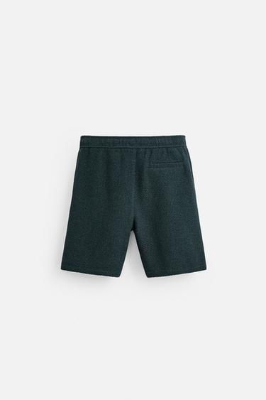 TEXTURED REGULAR FIT BERMUDA SHORTS - Blue / Green by Zara - Image 6