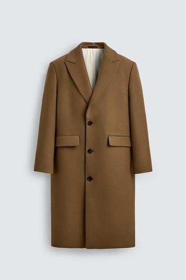 WOOL BLEND STRUCTURED COAT - camel by Zara