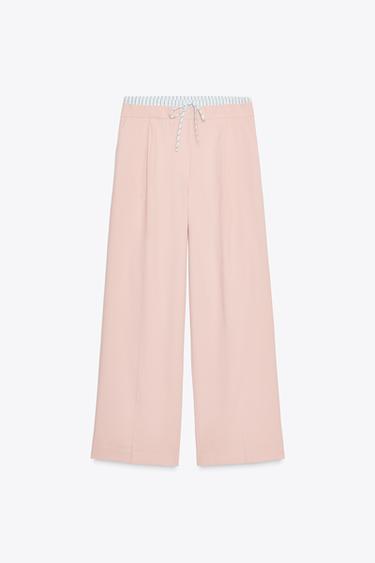 BOXER WAIST TROUSERS - Pastel pink by Zara - Image 0