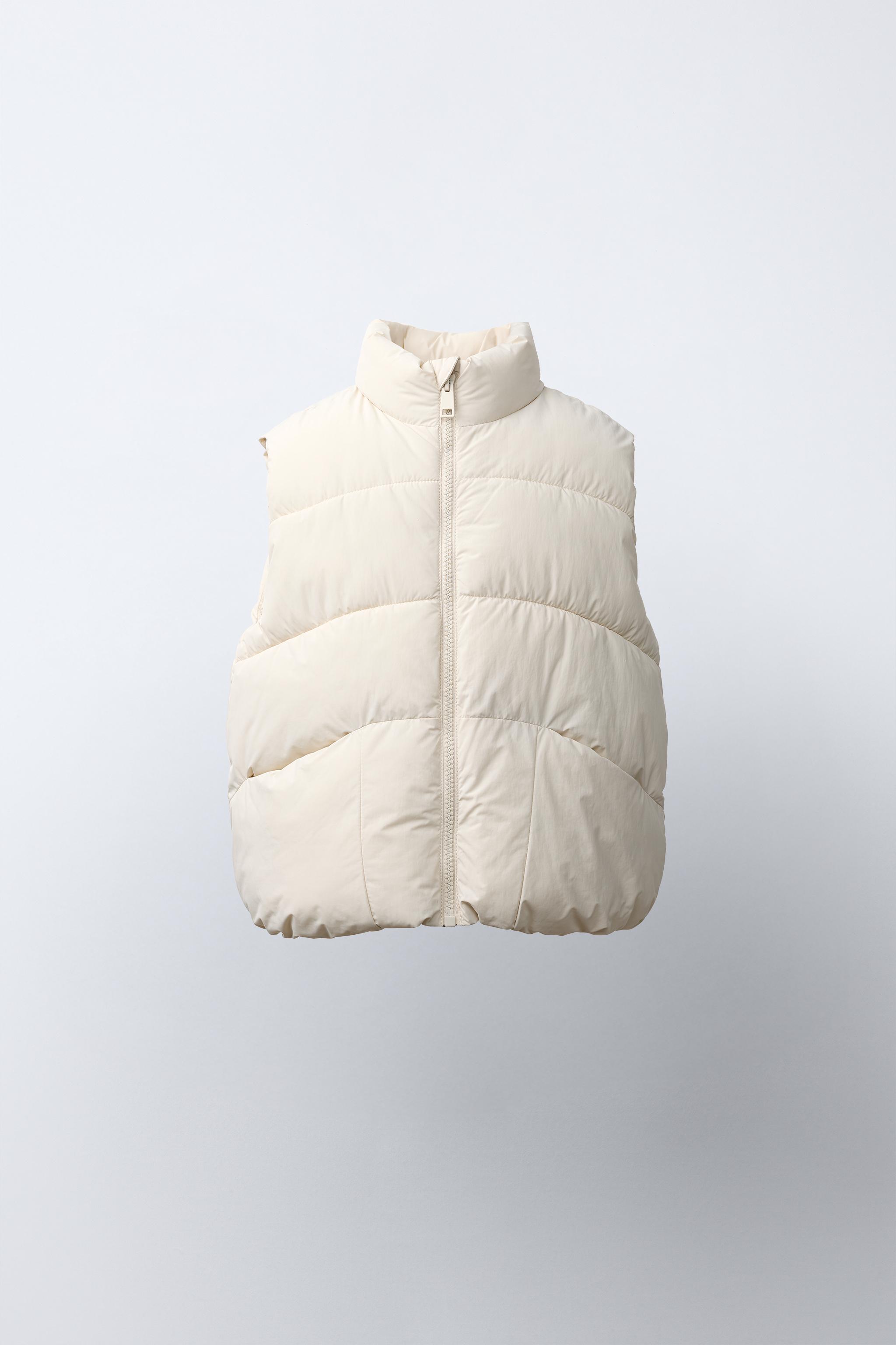 SOLID WATER REPELLENT VEST — Ecru