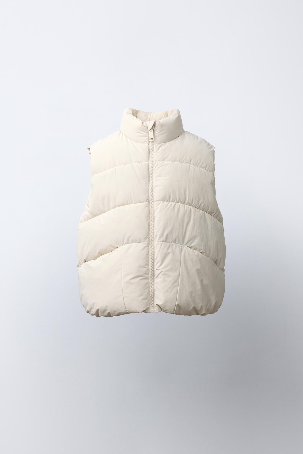 SOLID WATER REPELLENT VEST — Ecru