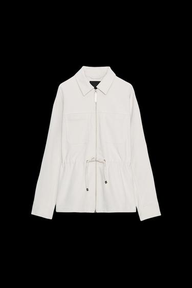 CHAQUETA BOLSILLOS CINTURA AJUSTABLE - Crudo de Zara