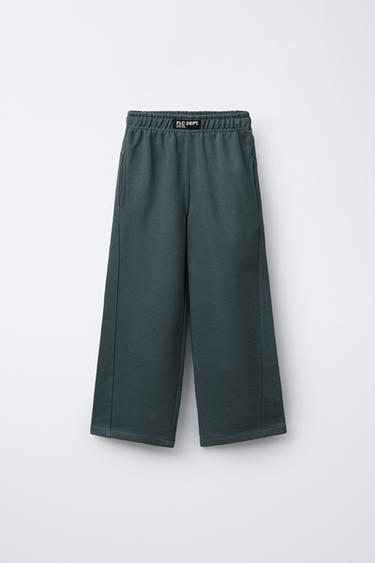 PLUSH TROUSERS WITH LABEL - Petrol blue by Zara - Image 0