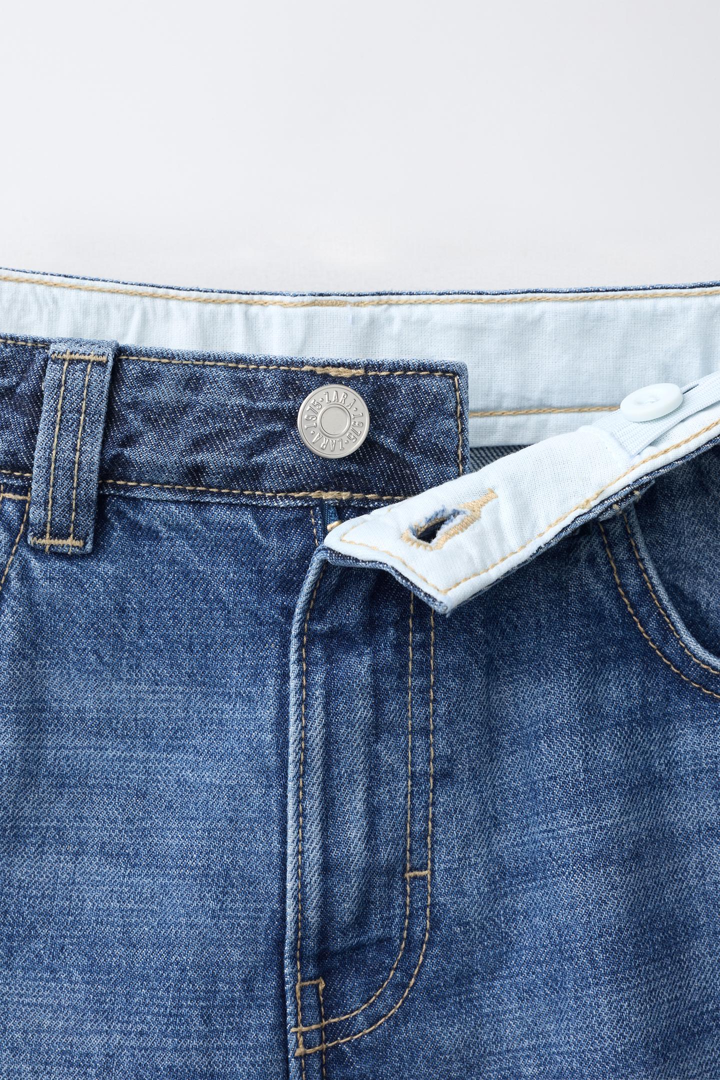 Детские джинсы Zara Loose Cuffed, цвет: Синий — фото 3