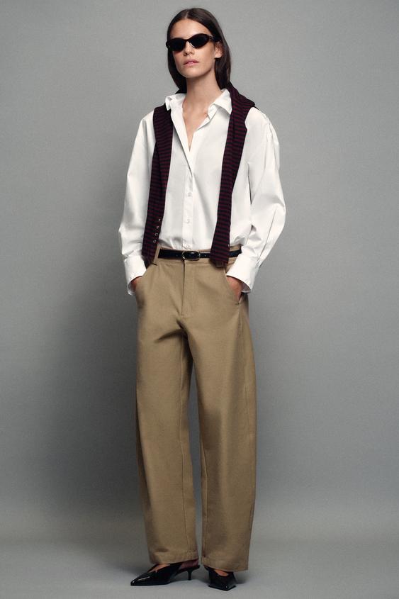 BASIC POPLIN SHIRT - White by Zara - Image 0