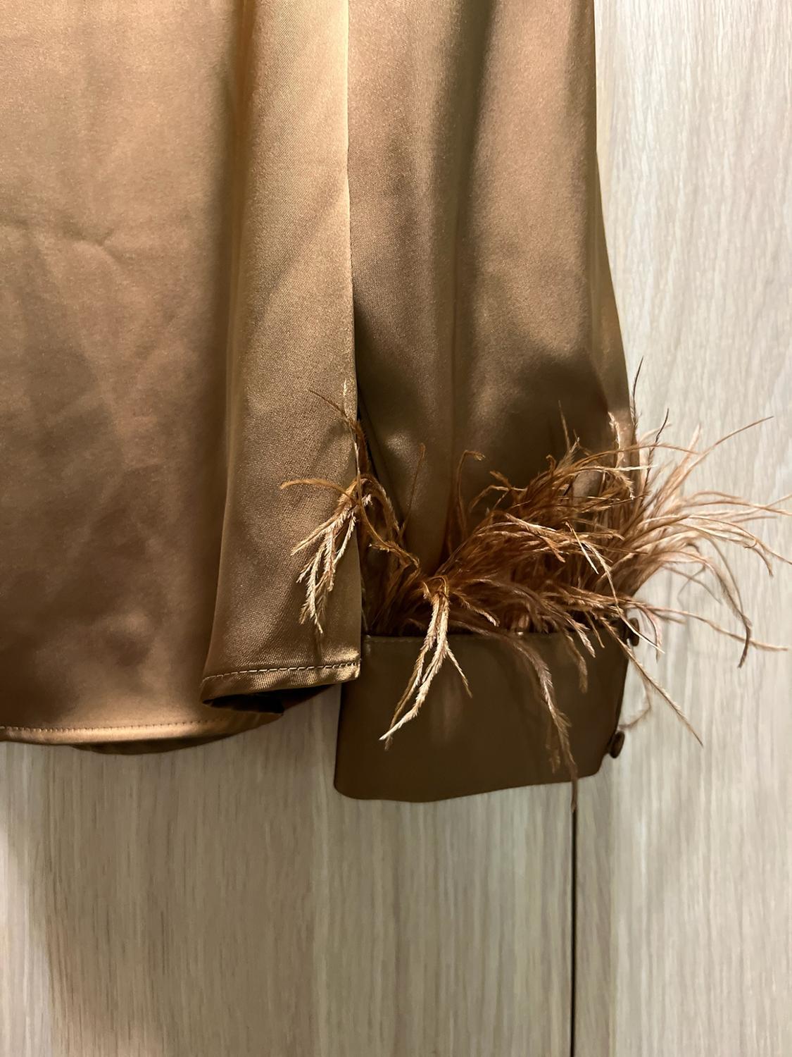 FEATHER SATIN BLOUSE - Image 7