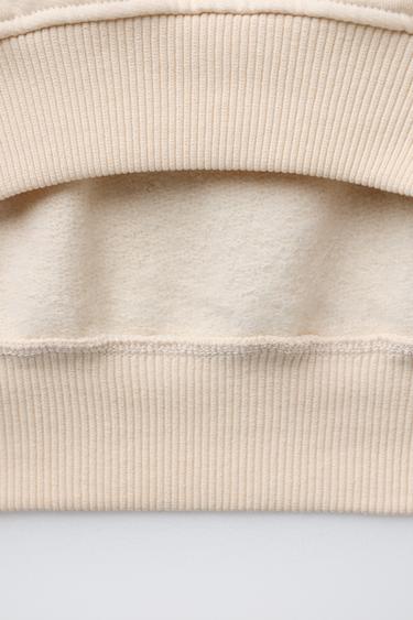 SWEAT BRODÉ AVEC LACET - Écru de Zara - Image 3