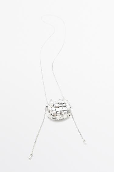 Long necklace with basket piece — Silver 2