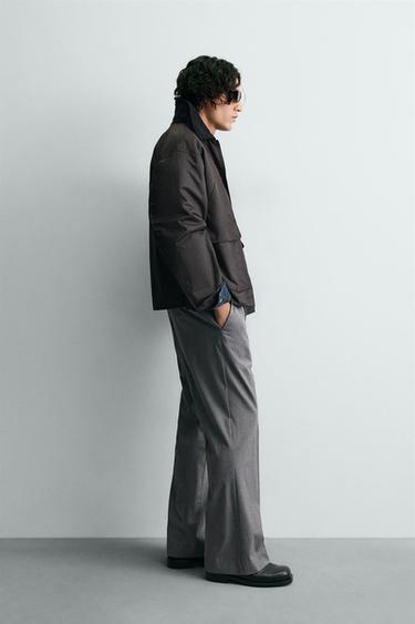 BLOUSON FINI CIRÉ À COL BIMATIÈRE - Bordeaux foncé de Zara - Image 3