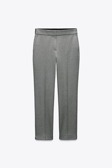 SOFT CROPPED TROUSERS - Pearl grey by Zara