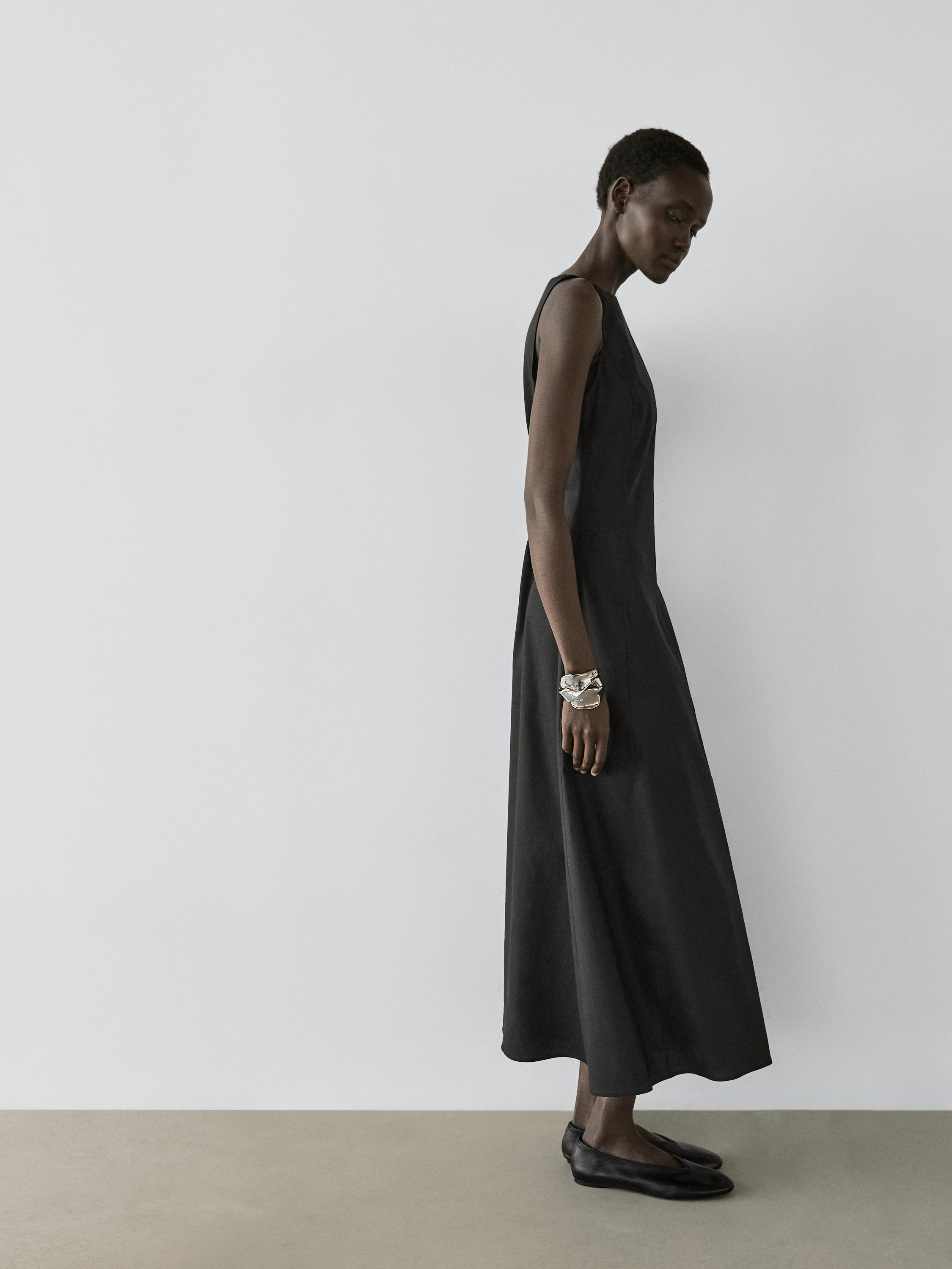 Robe longue fluide en lin