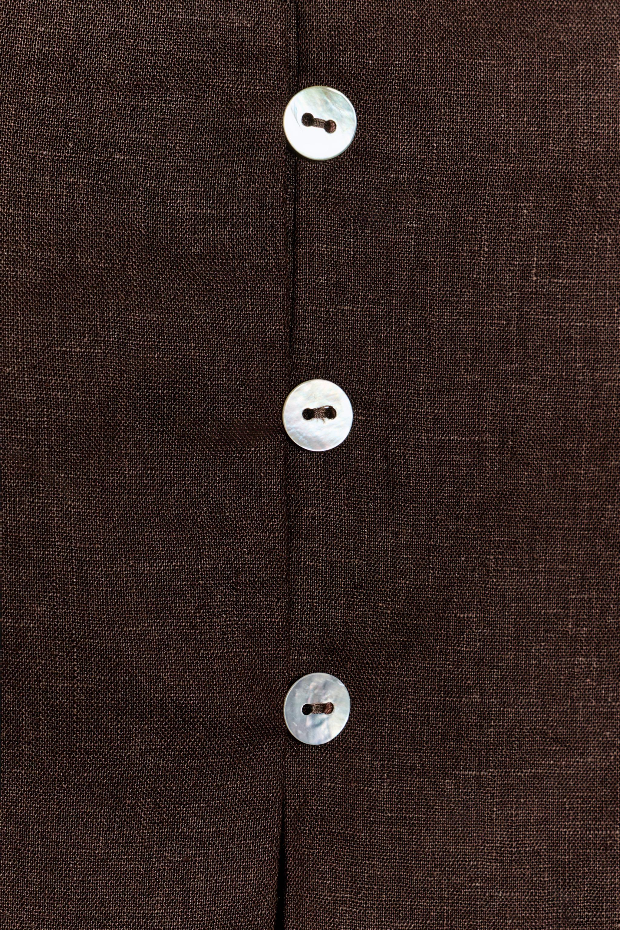 Женские рубашки Zara SLEEVELESS LINEN SHIRT — фото 6