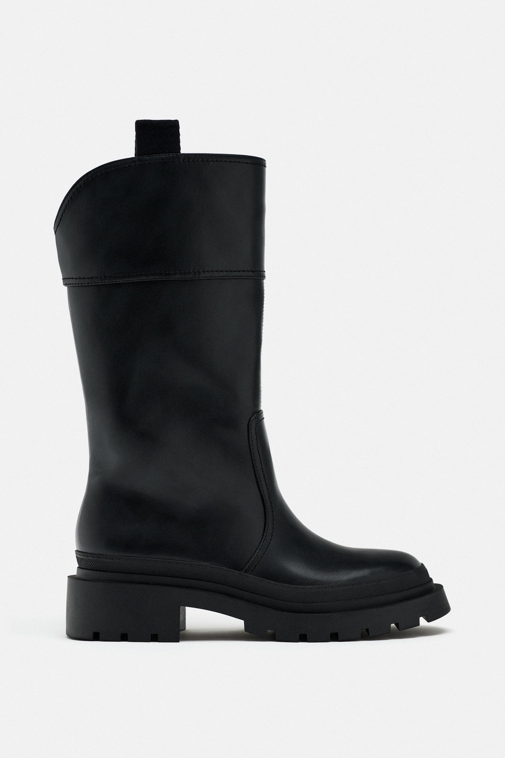 Track sole store ankle boots zara