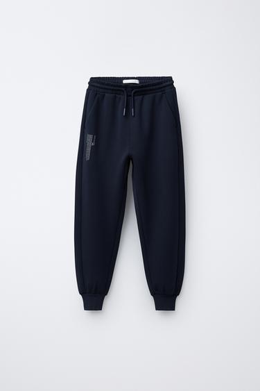 Zara SPORTY JOGGER PANTS - Petrol blue