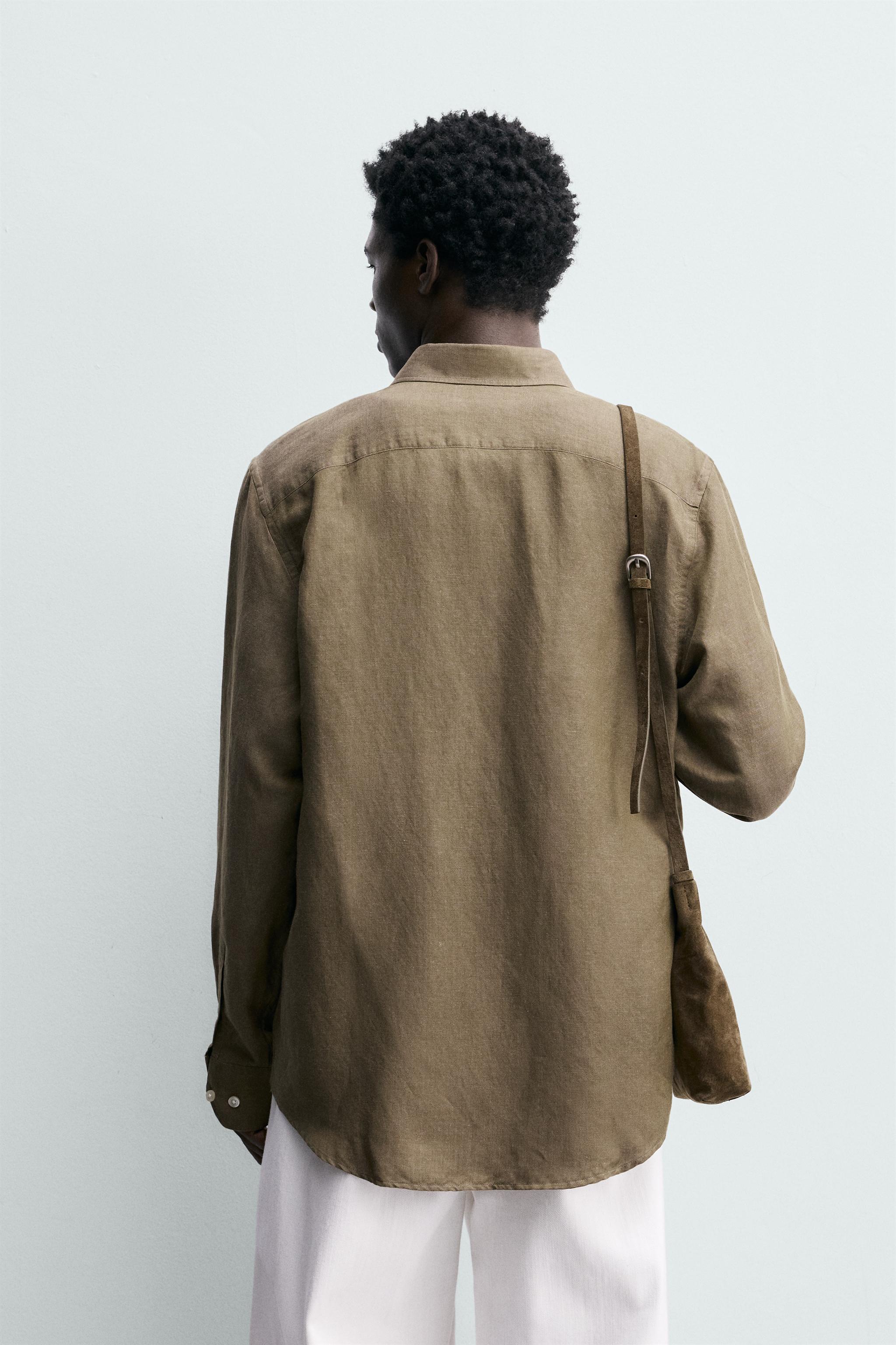 REGULAR FIT LINEN - LYOCELL SHIRT