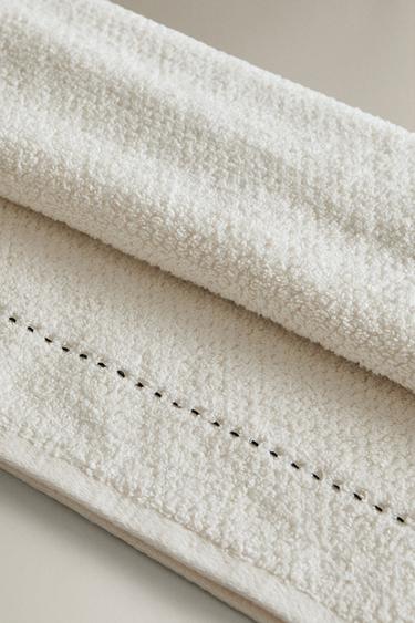 RICE STITCH BATH TOWEL - Oyster-white by Zara - Image 3
