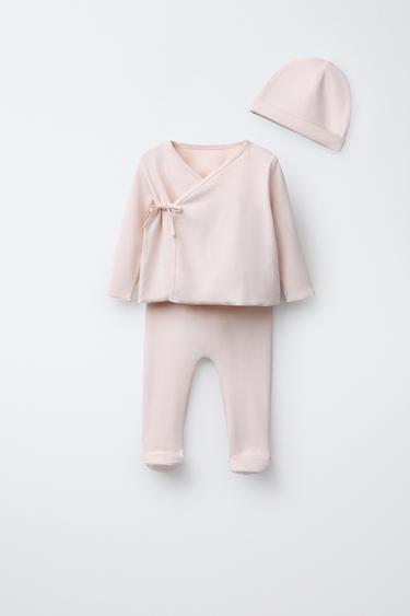 Zara LAYETTE SET AND POUCH - Pale pink