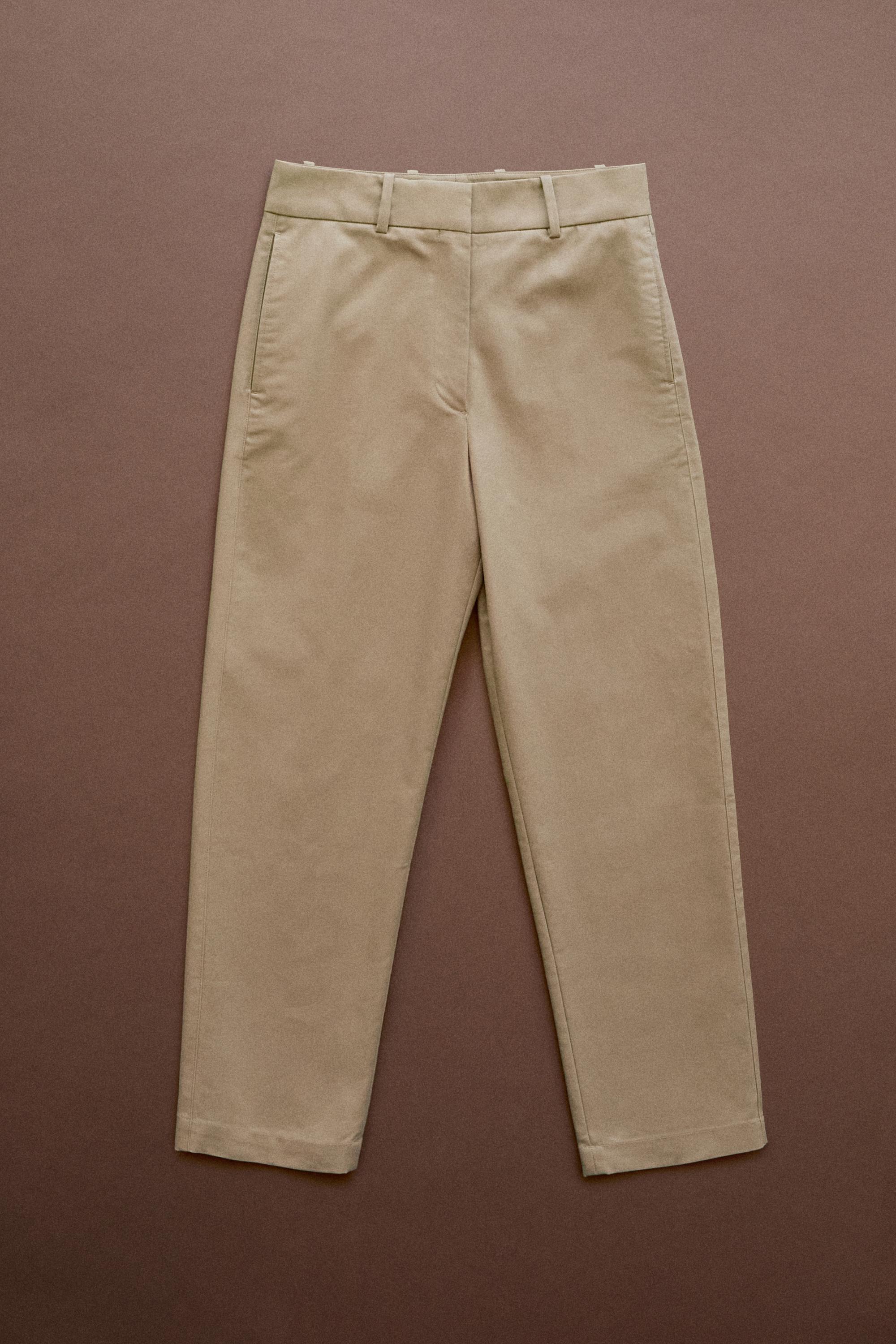Adjustable tab trousers - STUDIO — Dark mink