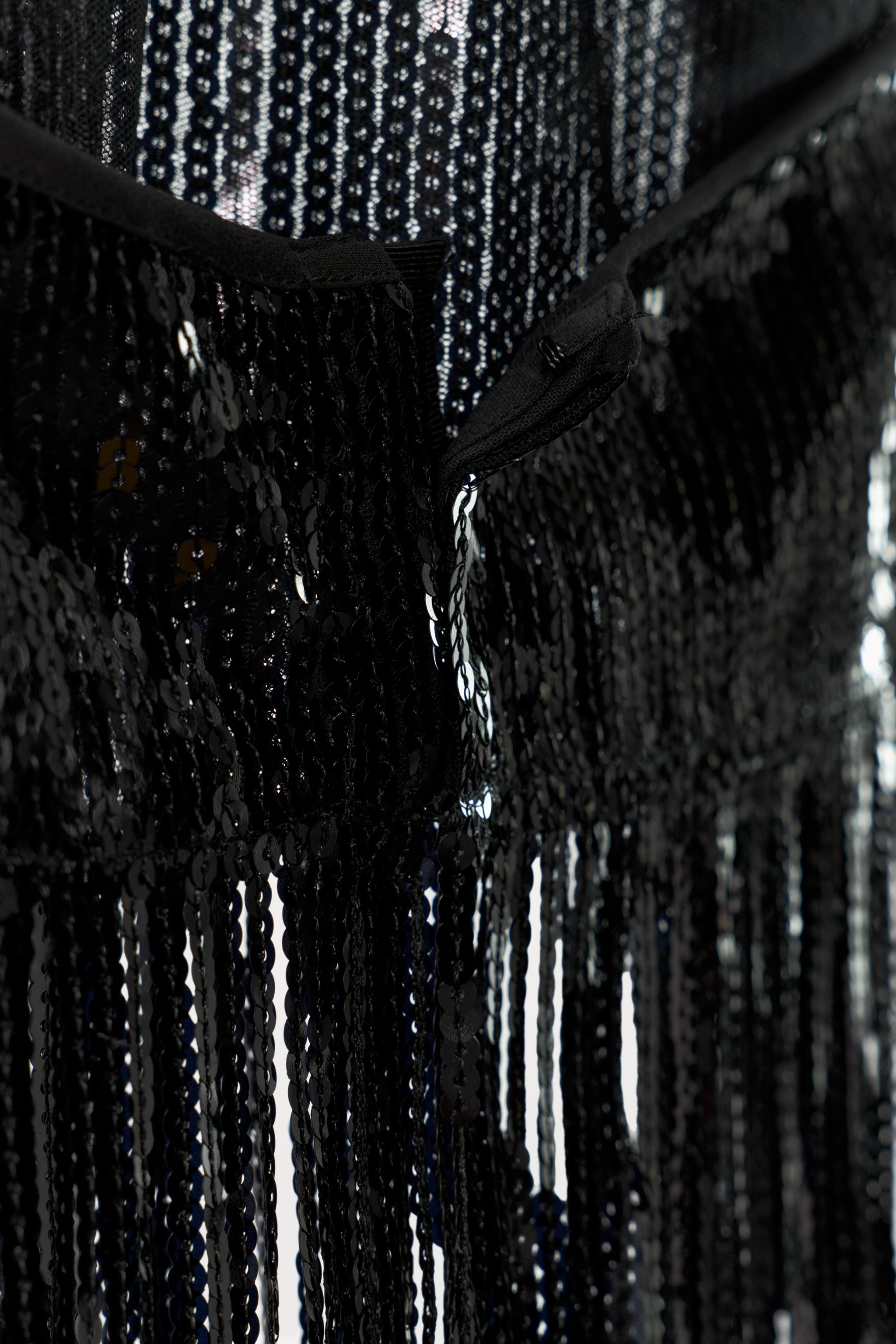 TOP HALTER PAILLETTES FRANGES