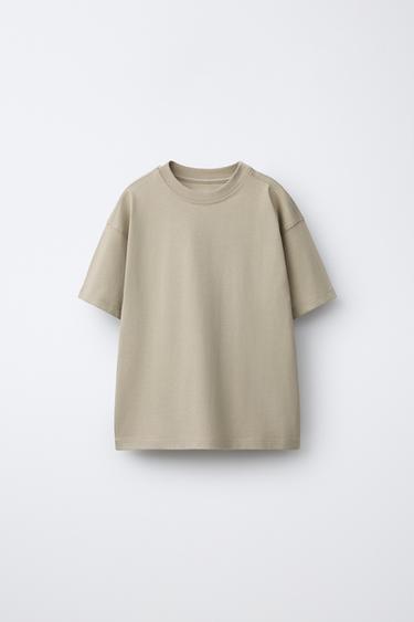 T-SHIRT BASIQUE UNI - Sable de Zara