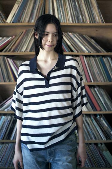 STRIPED KNIT POLO SHIRT - striped by Zara