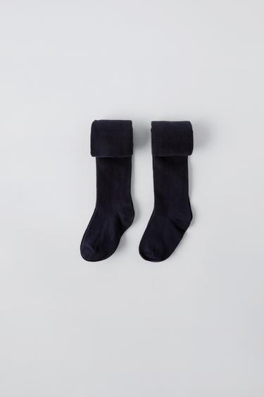 Zara TWO-PACK OF PLAIN TIGHTS - navy
