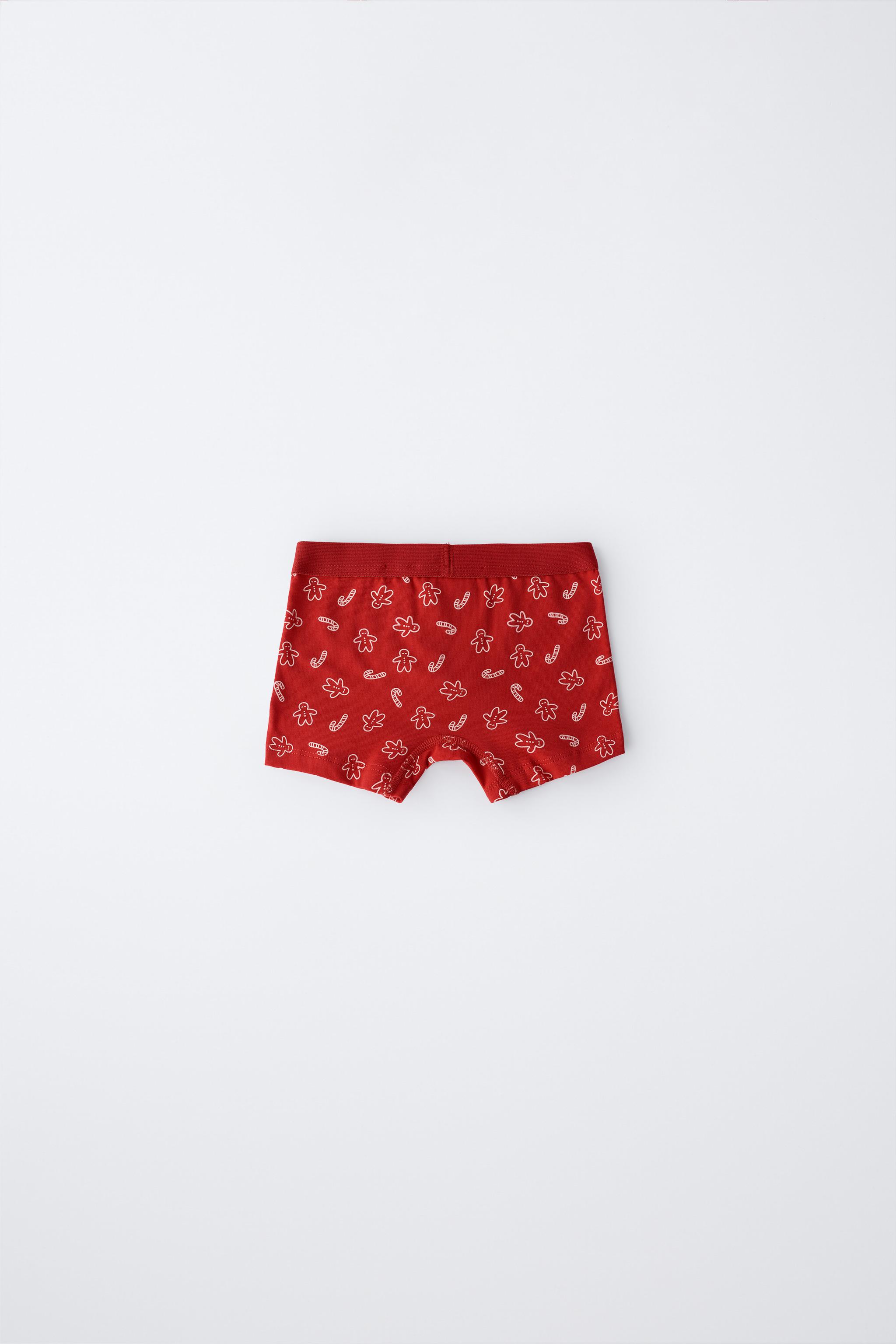 2-3 ANS/ LOT DE TROIS BOXERS ARBRE ET BISCUIT