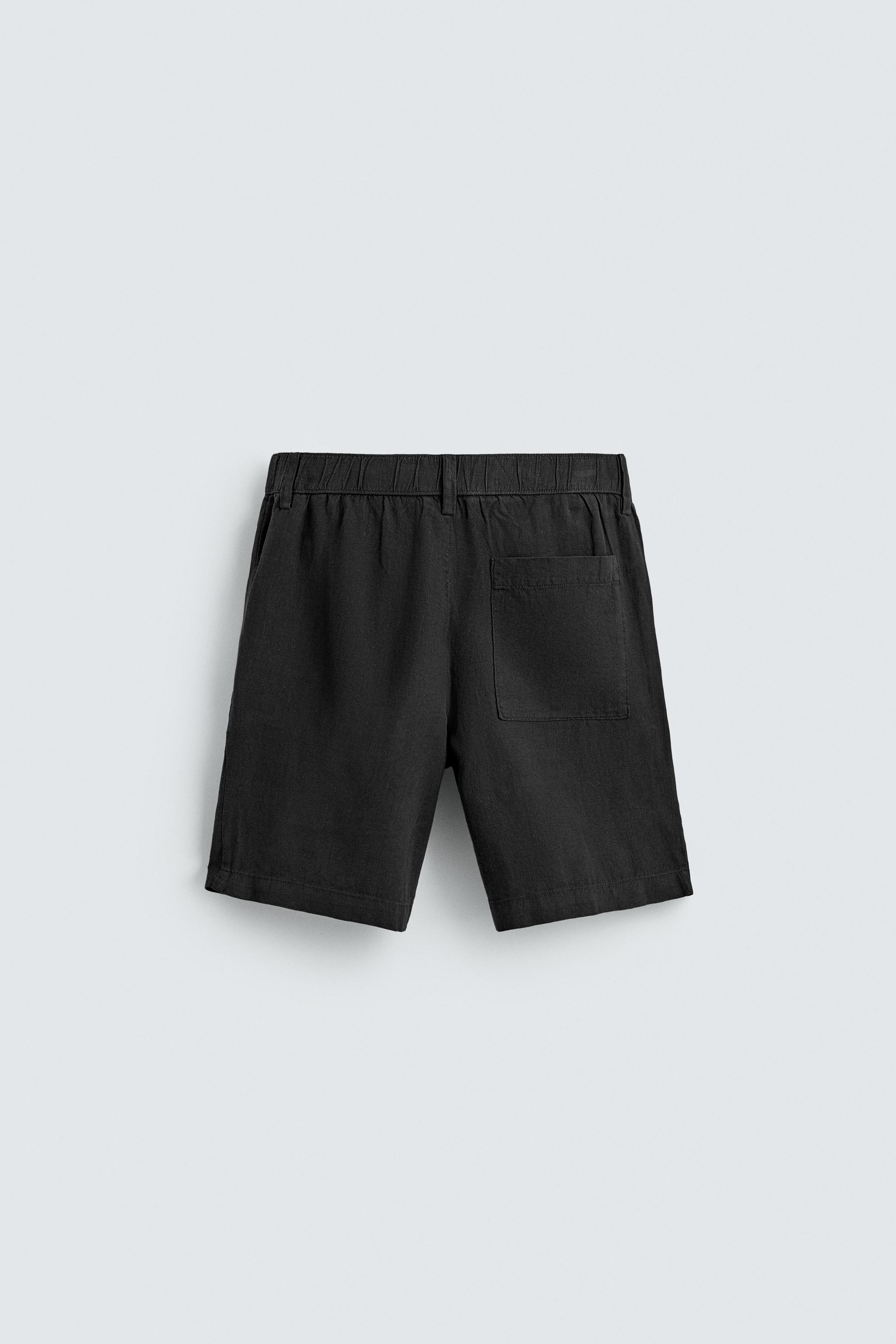 100% LINEN RELAXED FIT SHORTS