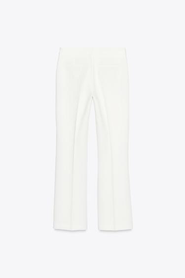 FLARE TROUSERS - Ecru by Zara - Image 4