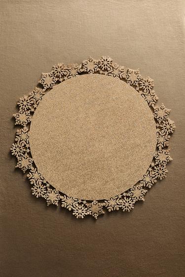SHINY CHRISTMAS SNOWFLAKE PLACEMAT - Gold by Zara