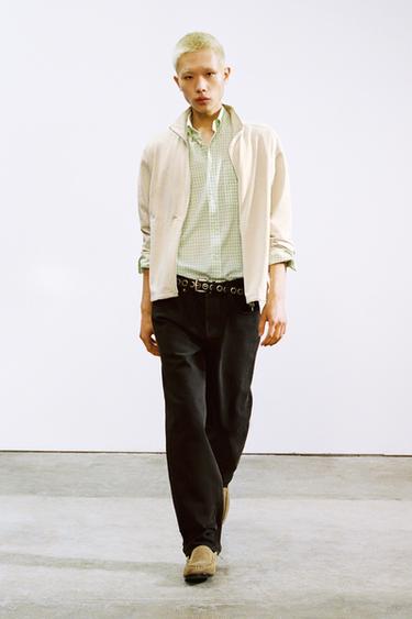 WASHED ZIP-UP SWEATSHIRT - Oyster-white by Zara