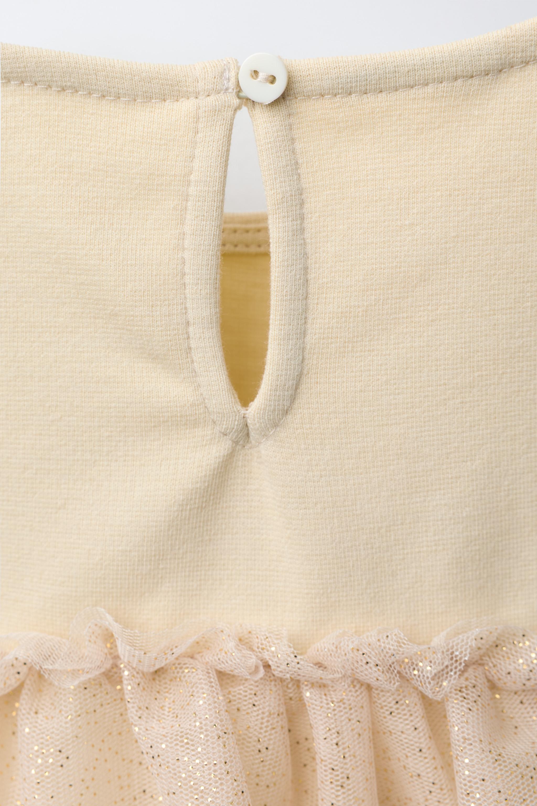 COMBINATION SHIMMER TULLE DRESS