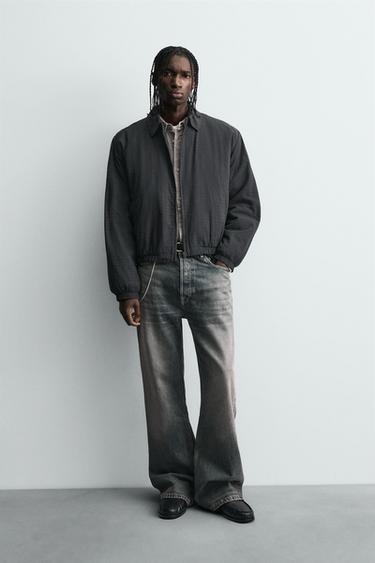 TEXTURED QUILTED JACKET - Charcoal by Zara