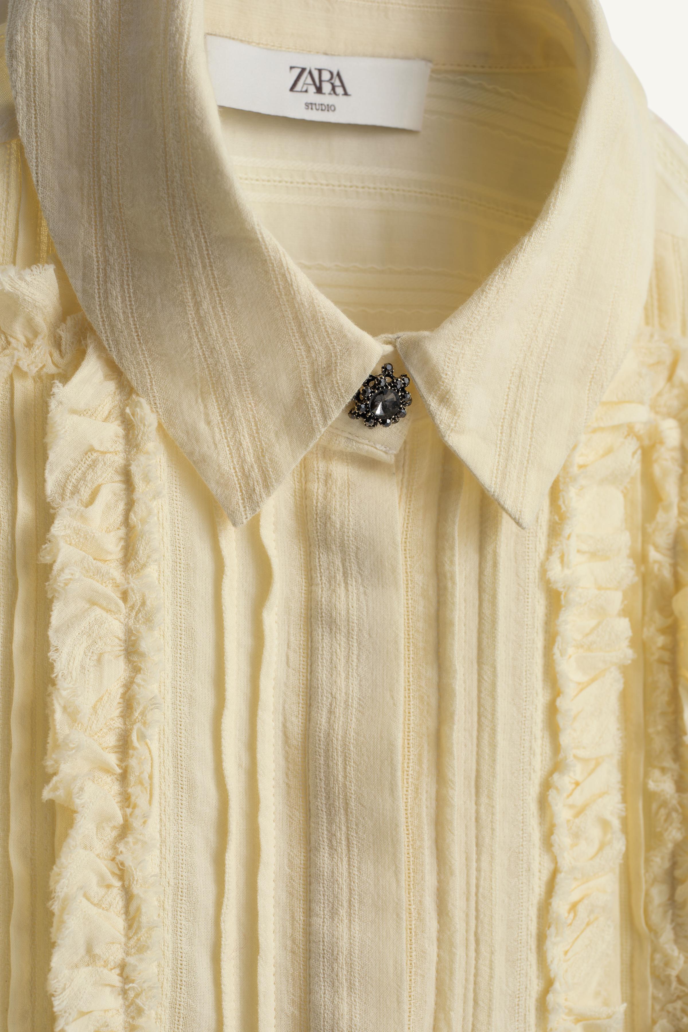 LIMITED EDITION RUFFLE SHIRT WITH JEWEL BUTTONS