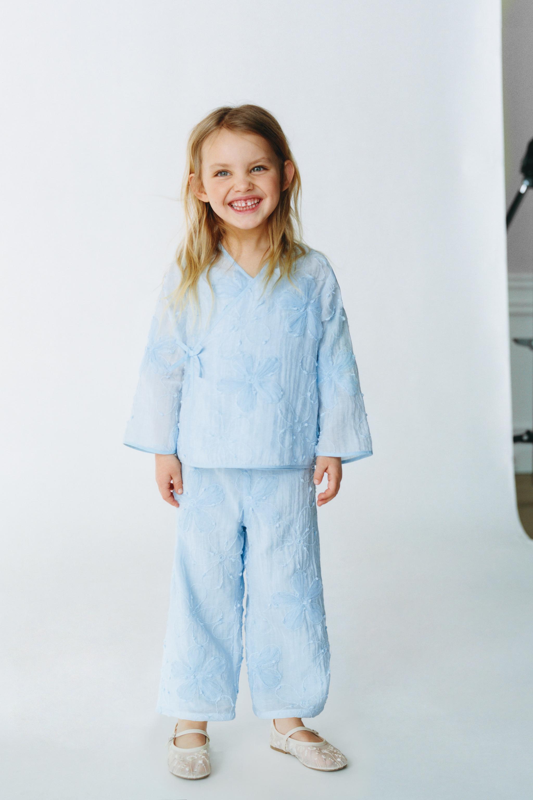 CROSSOVER ORGANZA FLORAL SHIRT - Sky blue | ZARA United States