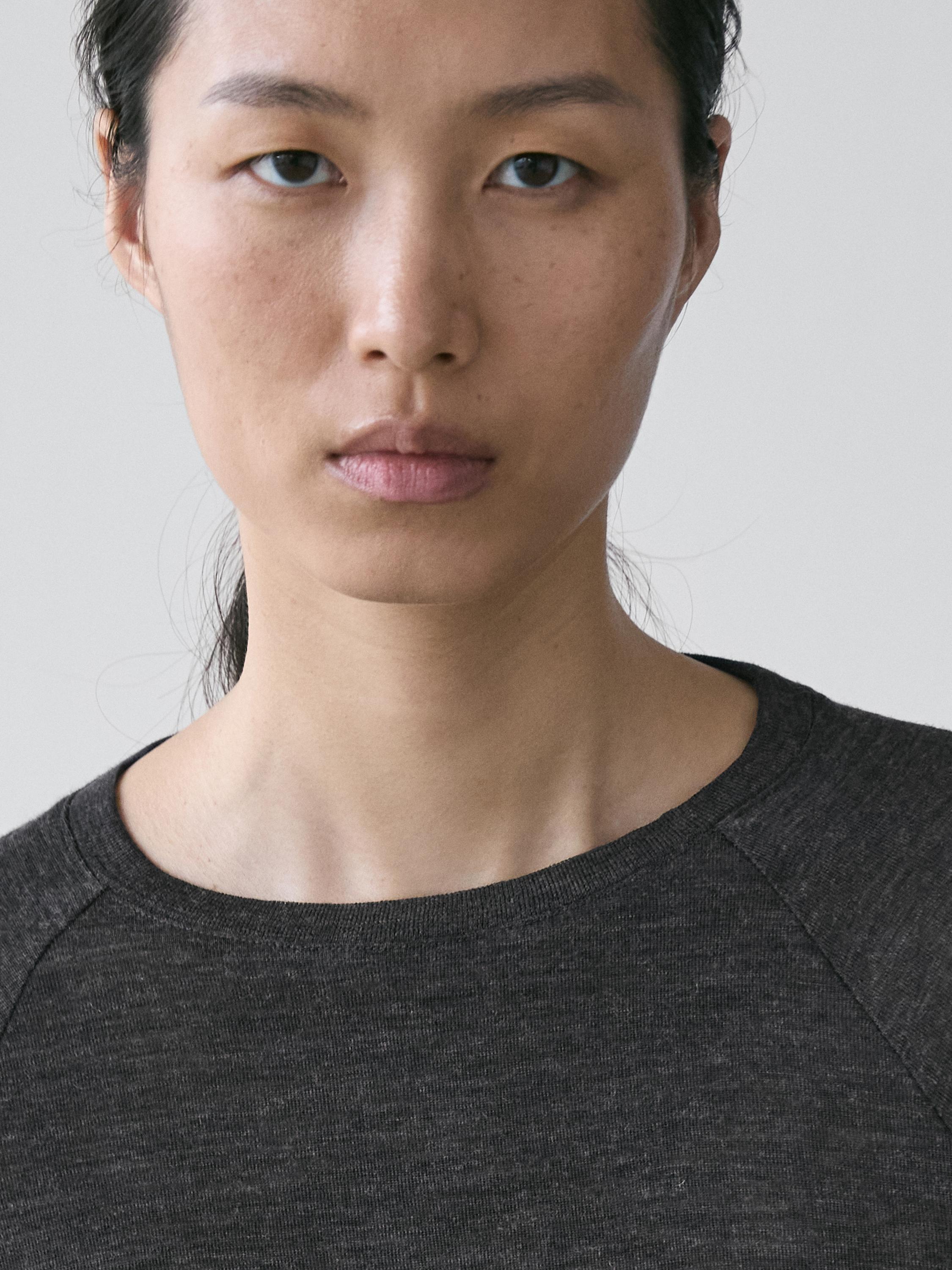 Wool T-shirt with raglan sleeves