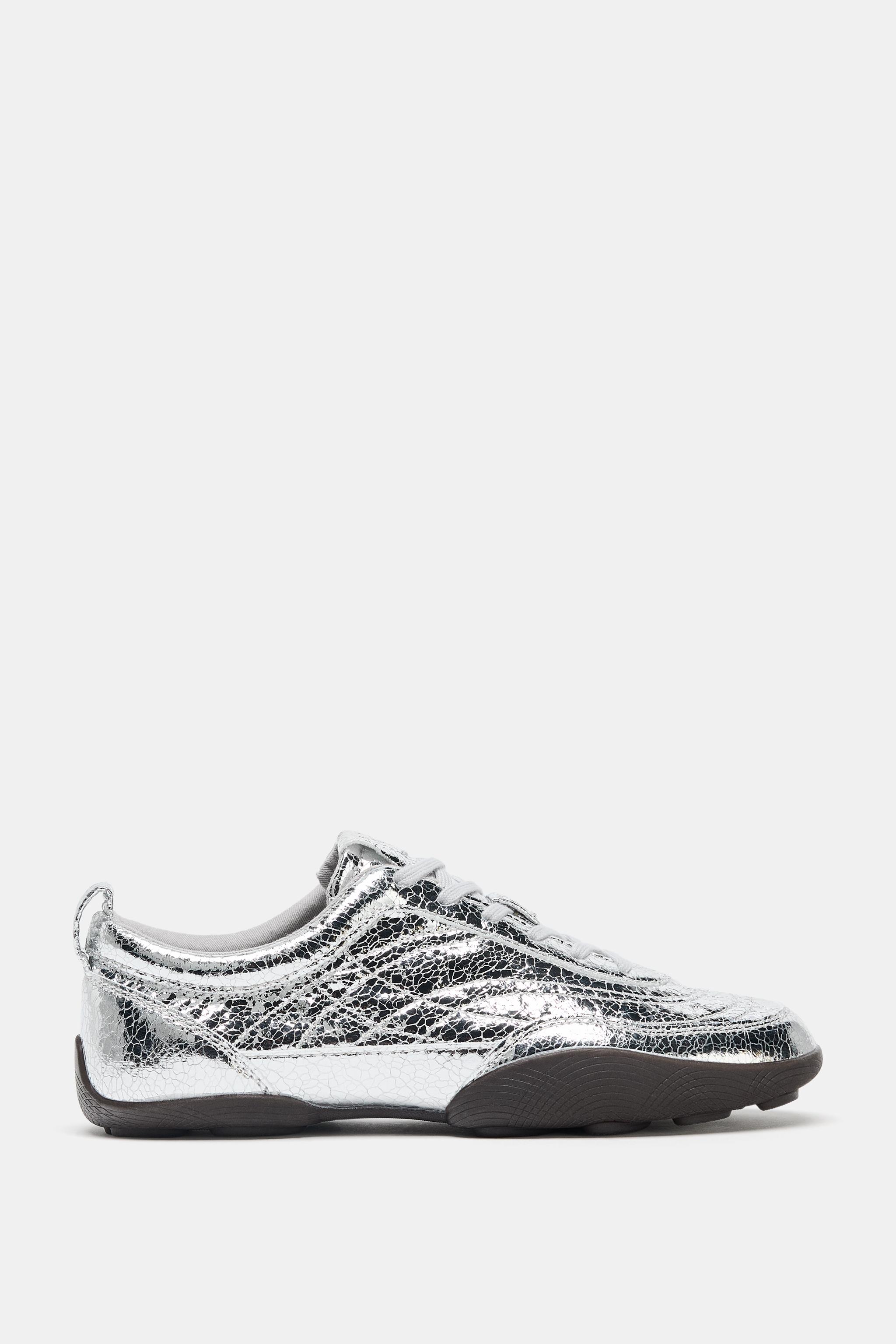 Sneakers Zara Silver Shoes METALLIC-EFFECT RUNNING SHOES Silver