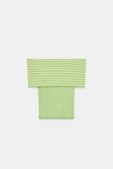 TOP BARDOT EN MAILLE RAYÉE - unique de Zara - Image 6