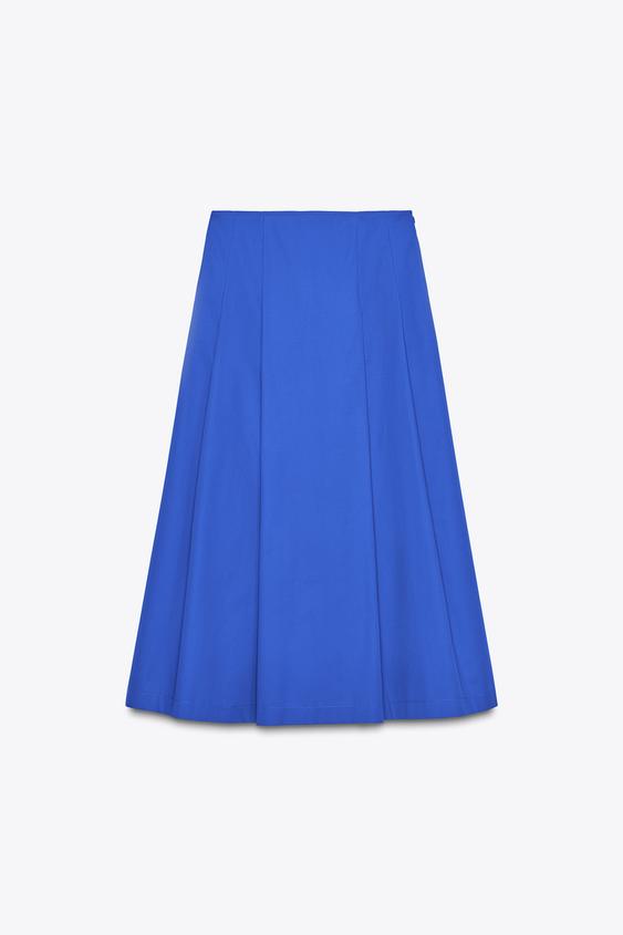 PLEATED MIDI SKIRT
