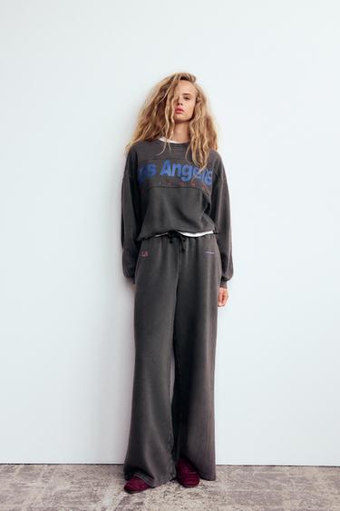 FADED SLOGAN SWEATSHIRT - Anthracite grey by Zara - Image 0