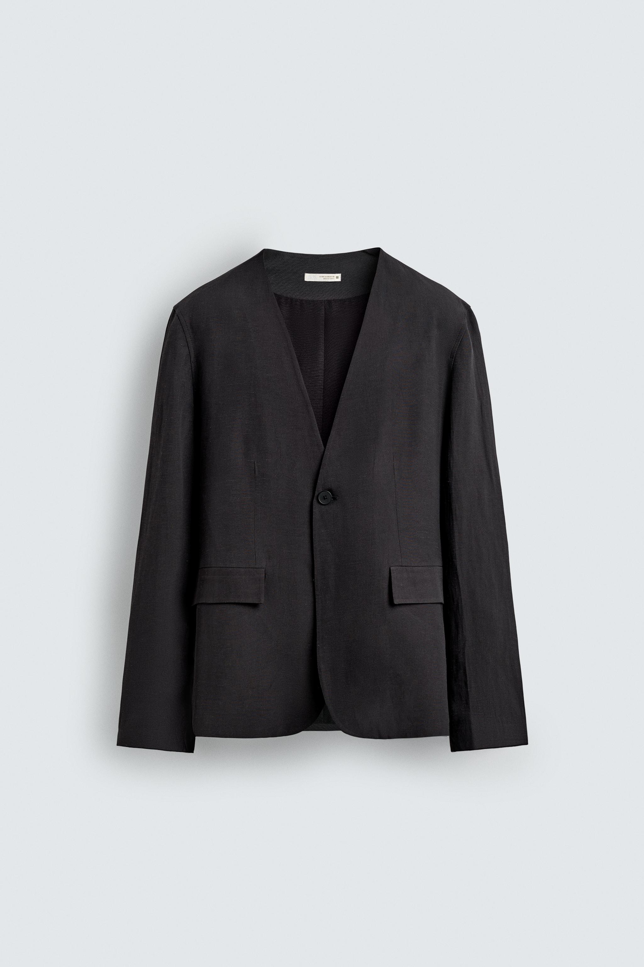 VESTE DE COSTUME SANS REVERS COUPE DÉCONTRACTÉE