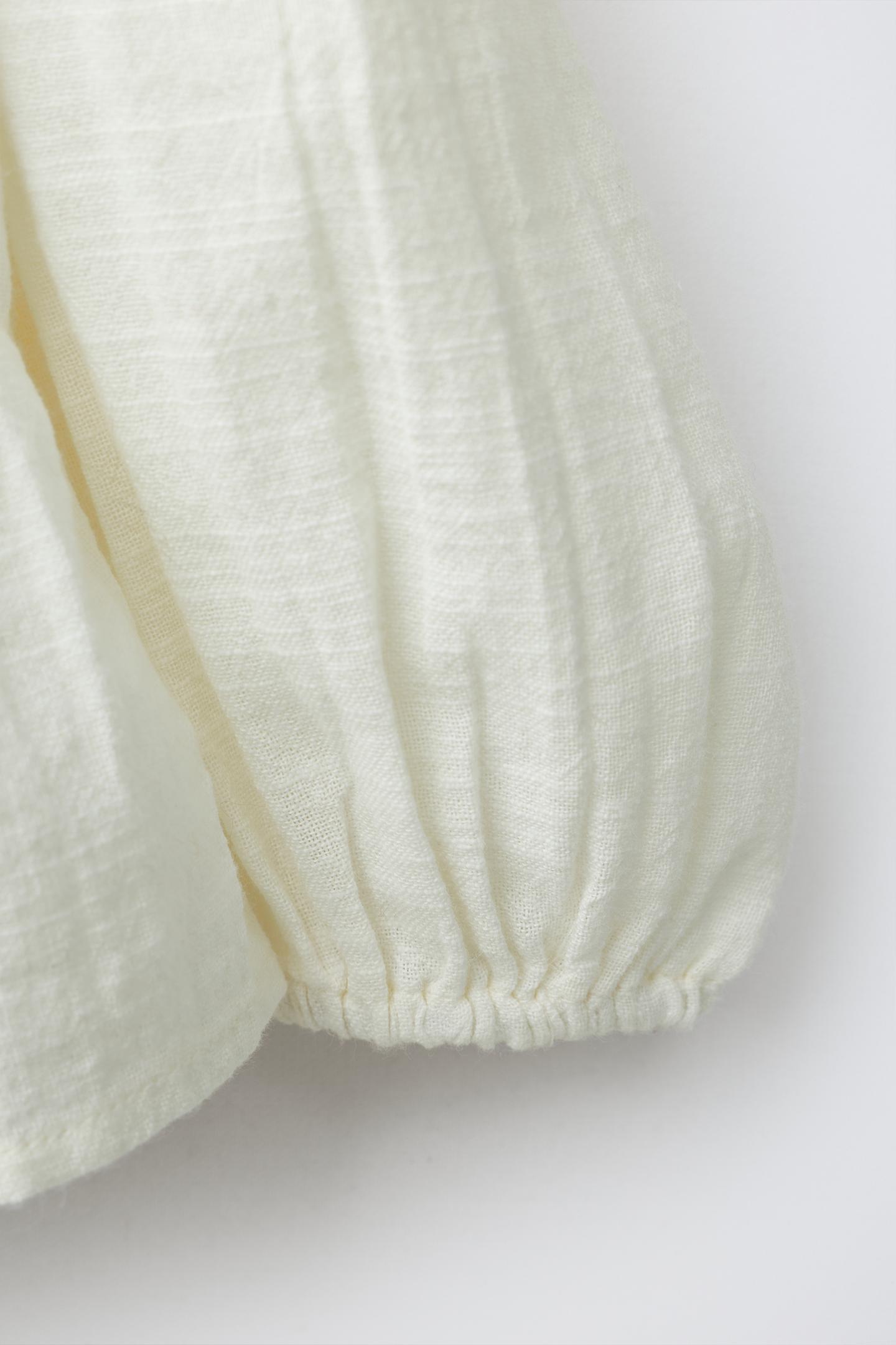 Детская блузка Zara Lace Trim Romantic, цвет: Экрю — фото 3